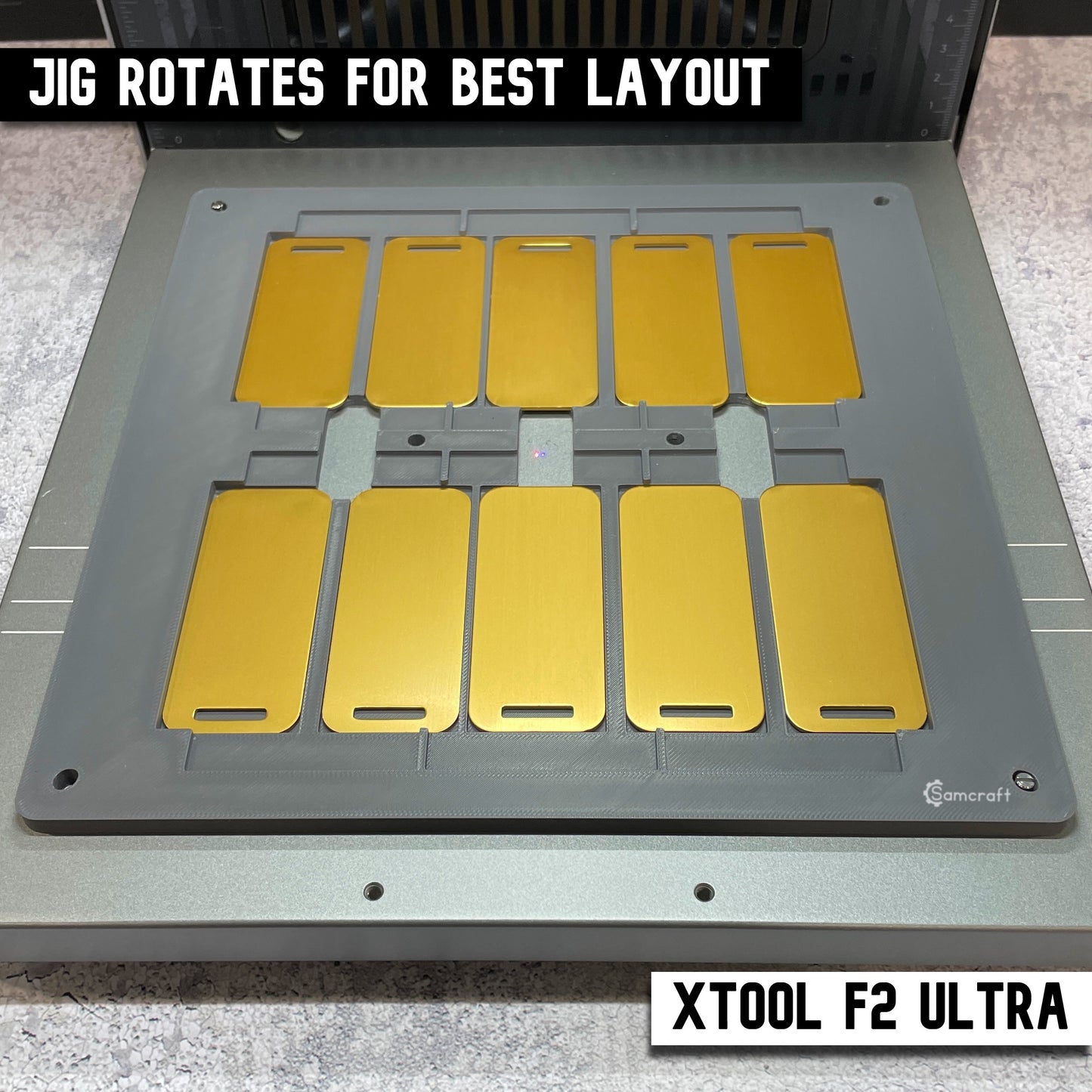 Metal Luggage Tag Jig - xTool F2 Ultra