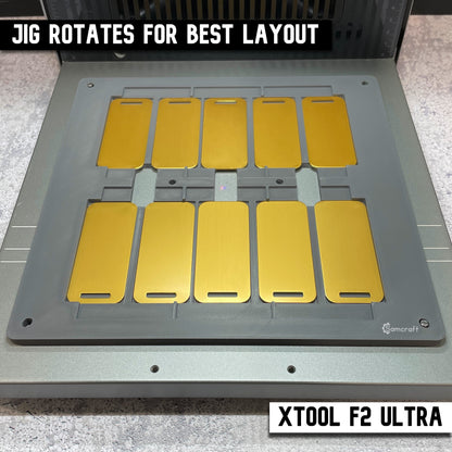 Metal Luggage Tag Jig - xTool F2 Ultra
