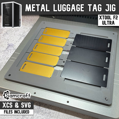 Metal Luggage Tag Jig - xTool F2 Ultra