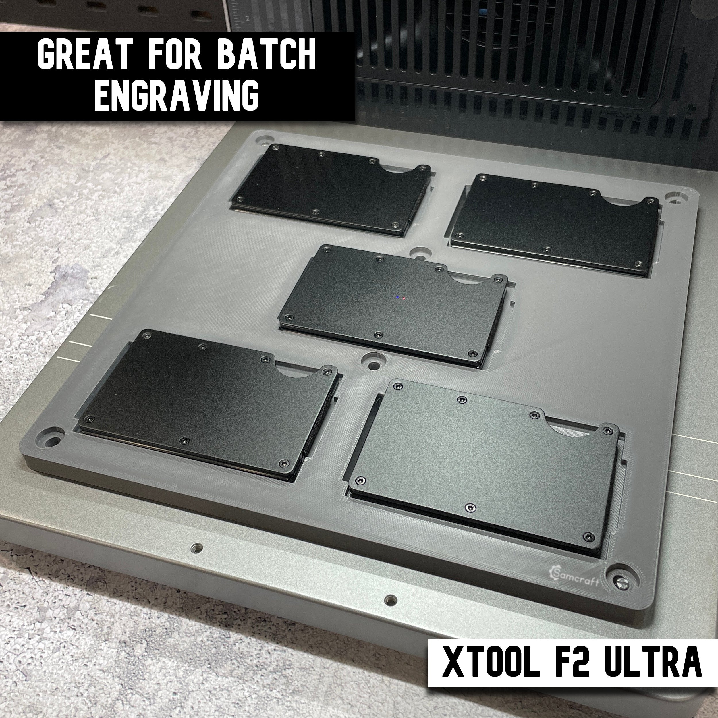 Metal Wallet Jig for xTool F2 Ultra – Slim Wallet Engraving | Samcraft