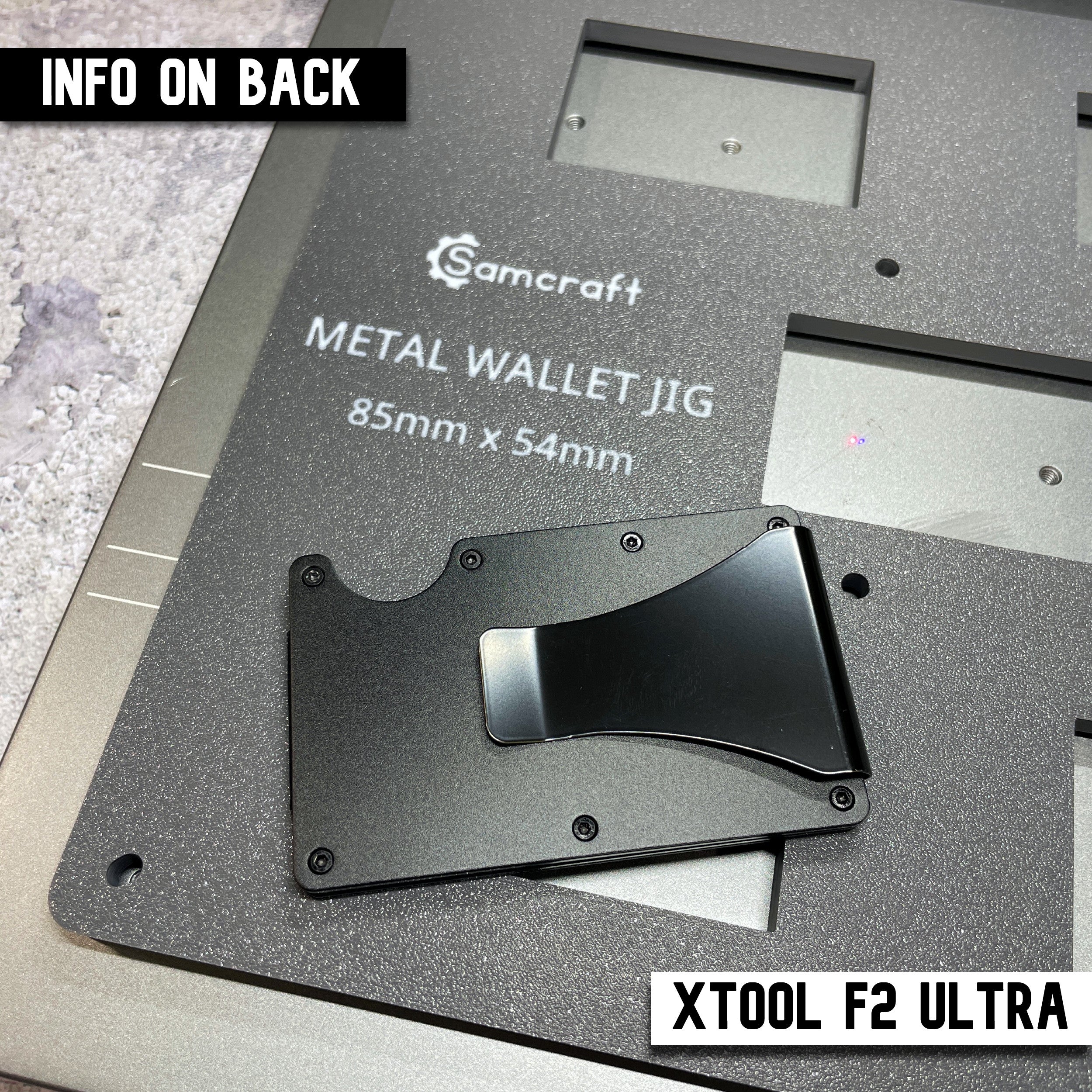 Metal Wallet Jig for xTool F2 Ultra – Slim Wallet Engraving | Samcraft