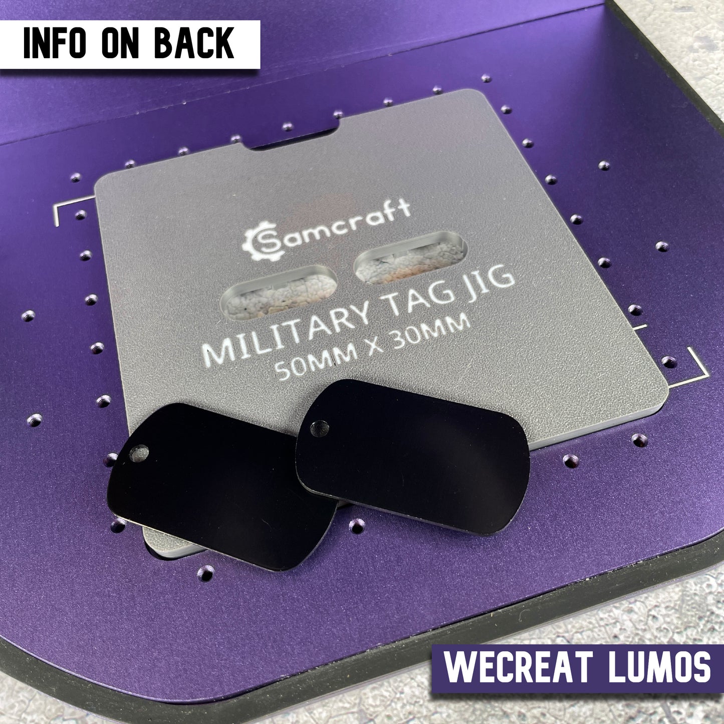 Military Dog Tag Jig - WeCreat Lumos