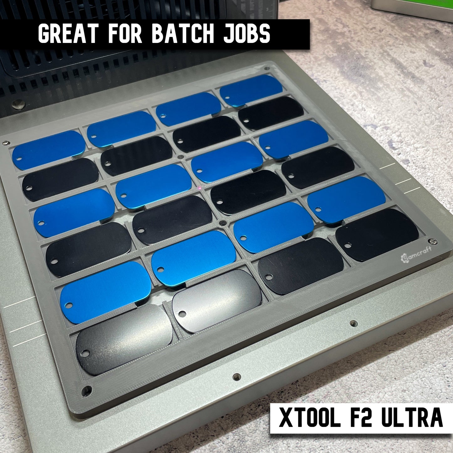 Military Dog Tag Jig - xTool F2 Ultra