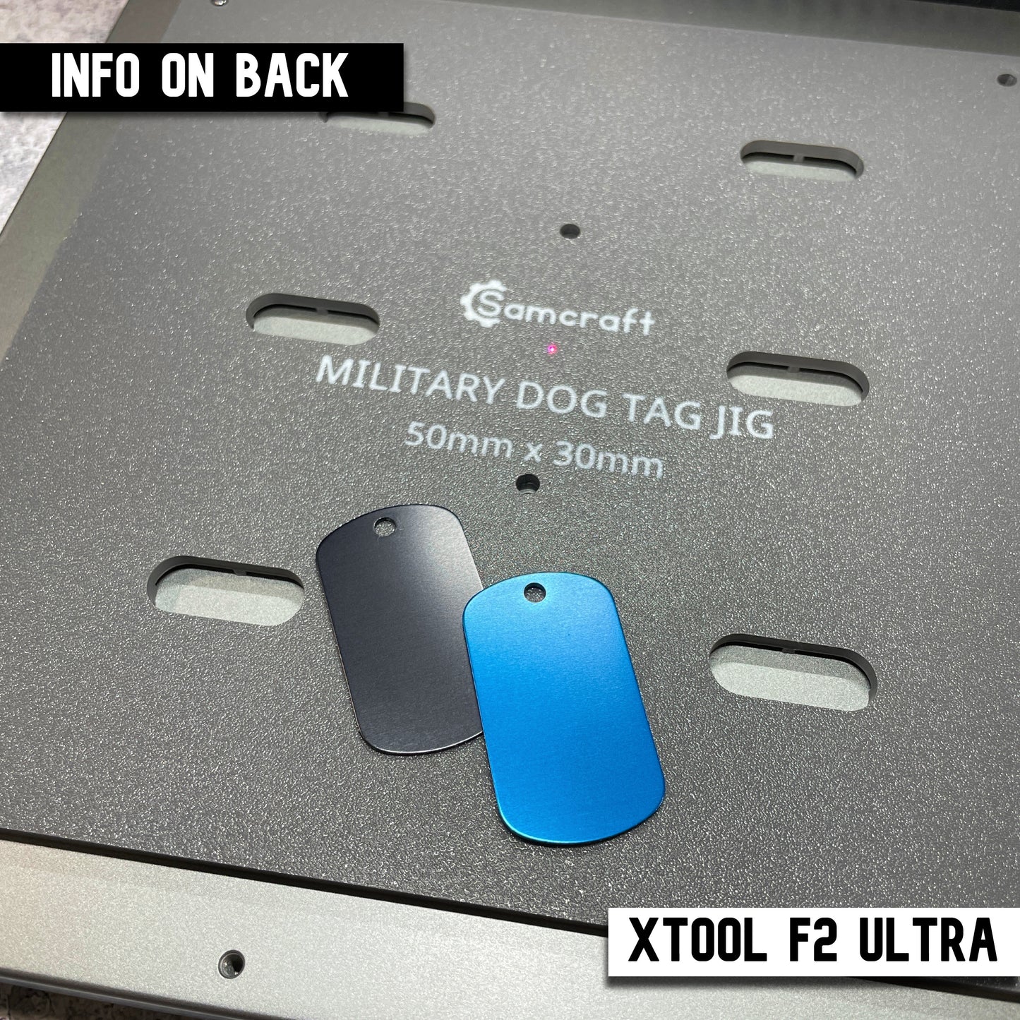 Military Dog Tag Jig - xTool F2 Ultra