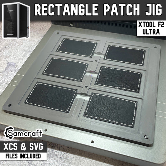 Rectangle Patch Jig - xTool F2 Ultra