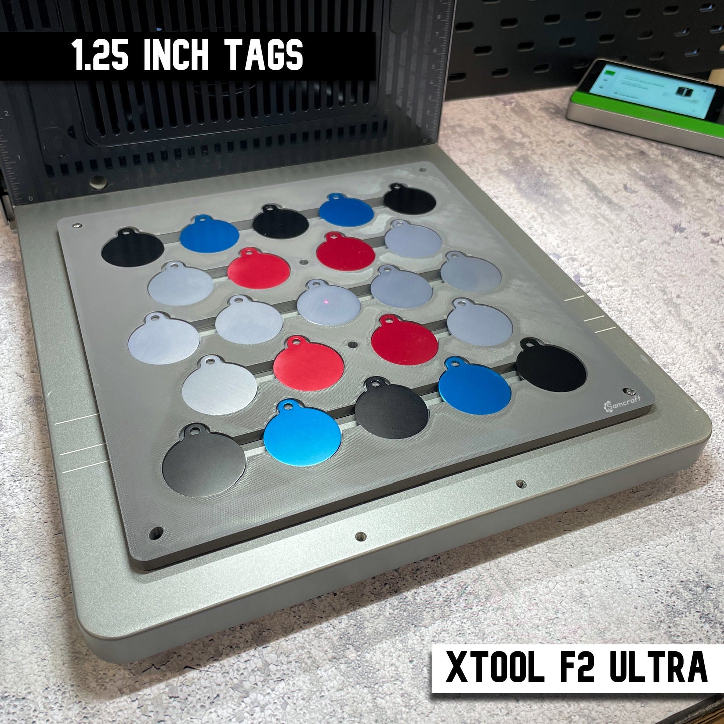Pet Tag Jig - Round - xTool F2 Ultra