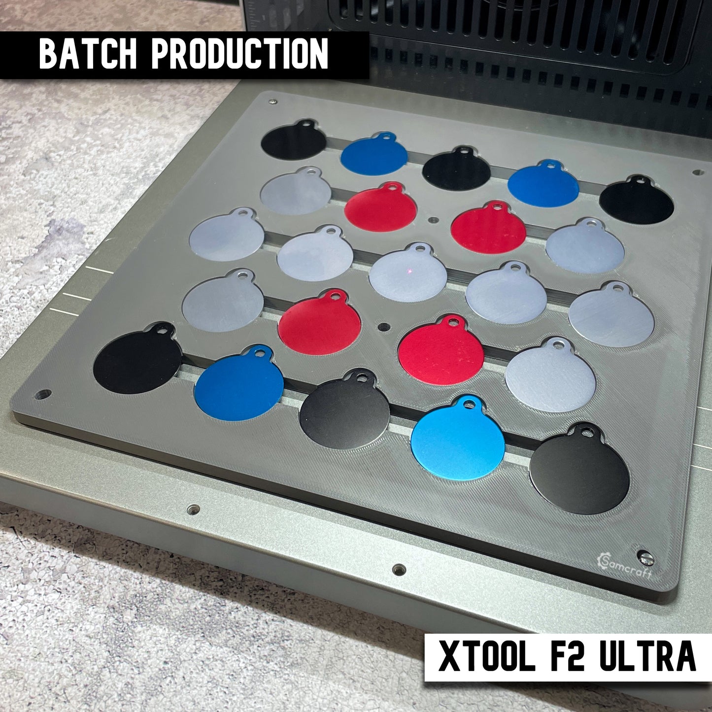 Pet Tag Jig - Round - xTool F2 Ultra