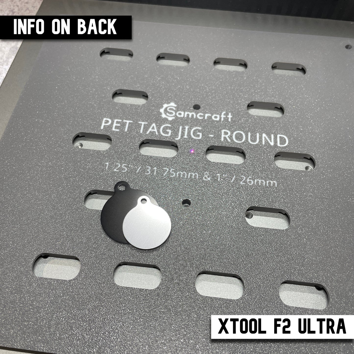 Pet Tag Jig - Round - xTool F2 Ultra
