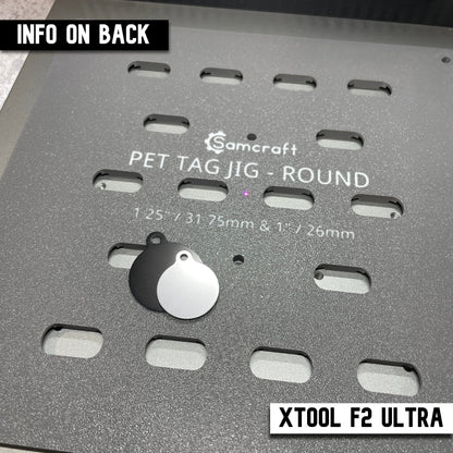 Pet Tag Jig - Round - xTool F2 Ultra