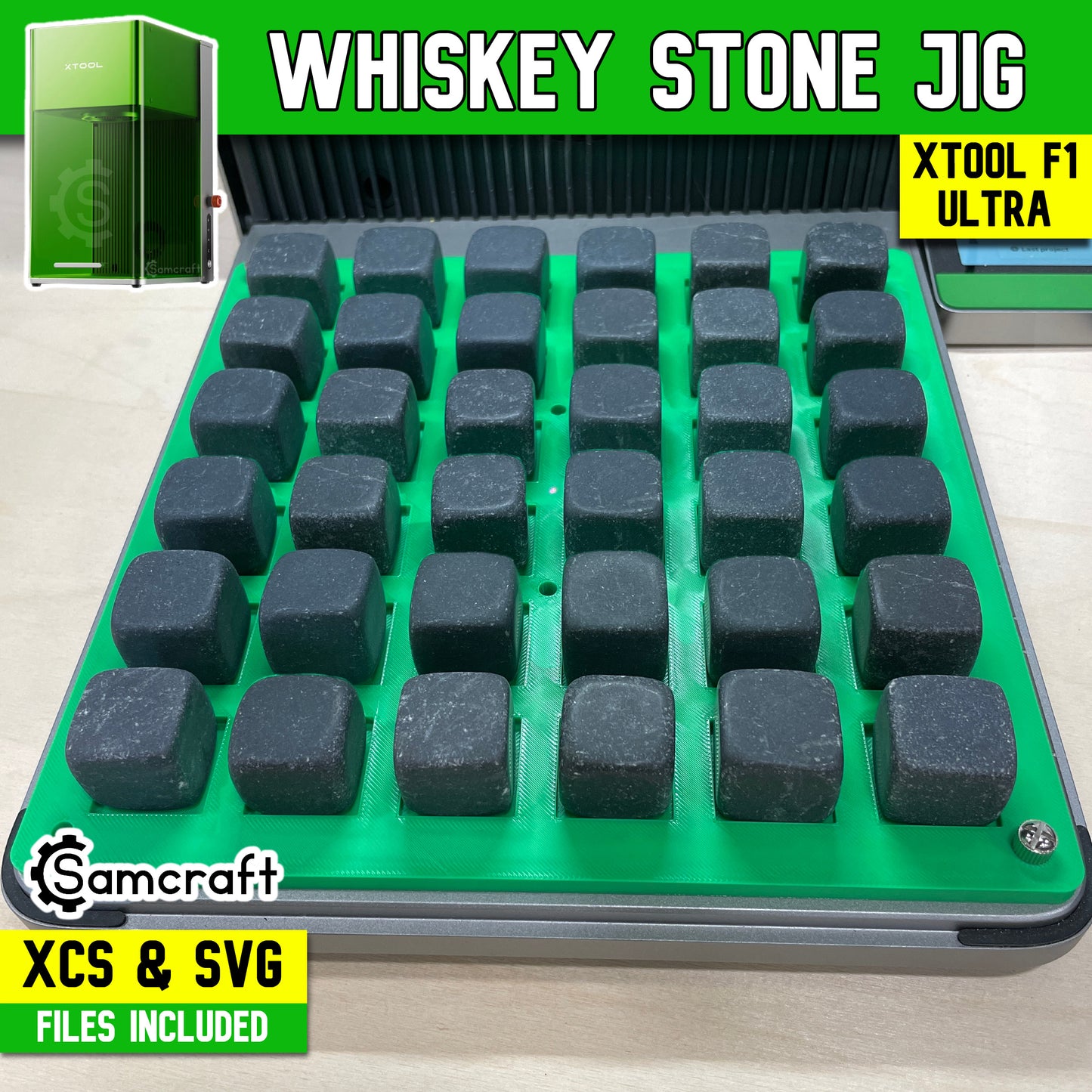 Whiskey Stone Jig - xTool F1 Ultra