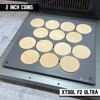 Wood Coin Jig - xTool F2 Ultra