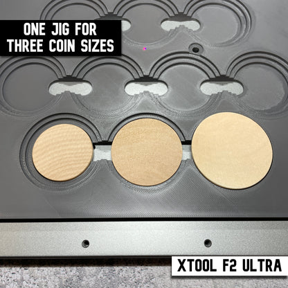 Wood Coin Jig - xTool F2 Ultra