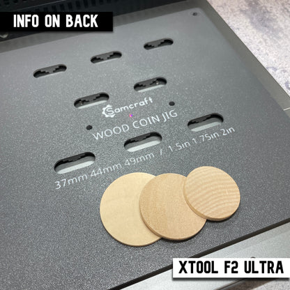 Wood Coin Jig - xTool F2 Ultra