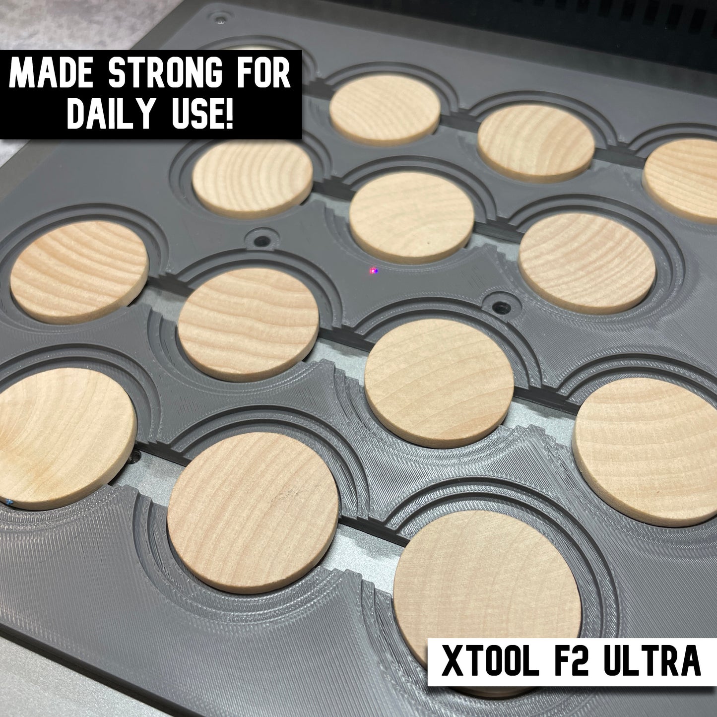 Wood Coin Jig - xTool F2 Ultra