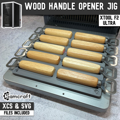 Wood Handle Bottle Opener Jig - xTool F2 Ultra