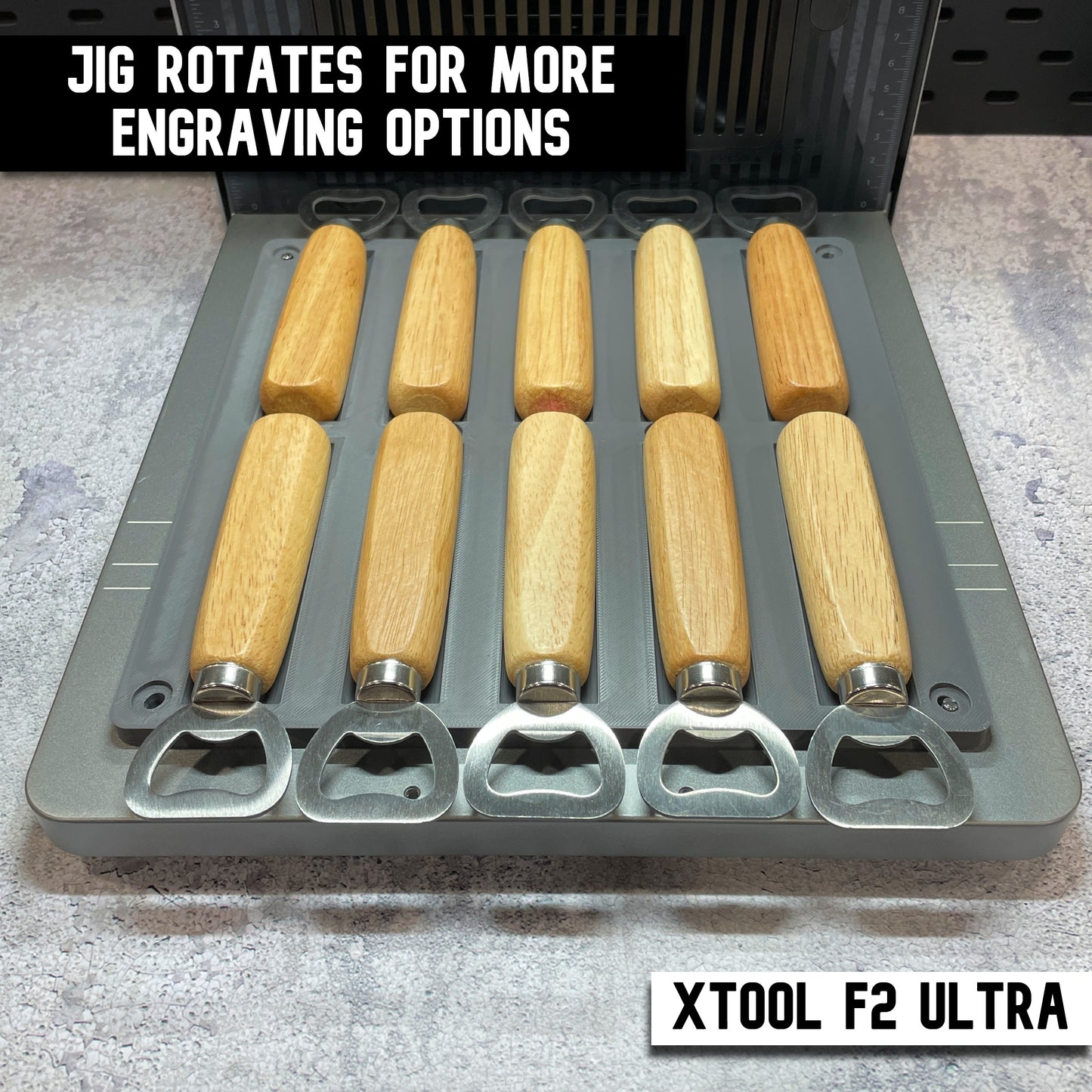 Wood Handle Bottle Opener Jig - xTool F2 Ultra
