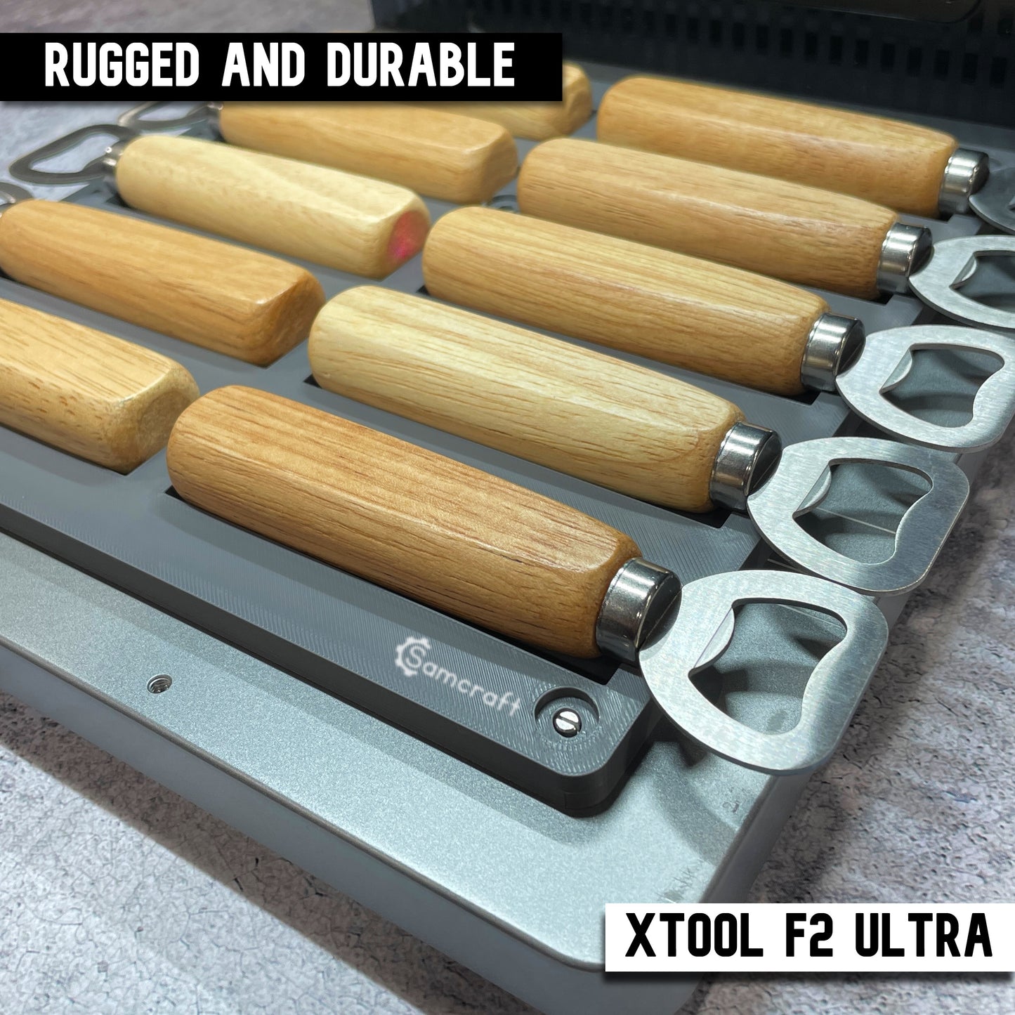 Wood Handle Bottle Opener Jig - xTool F2 Ultra