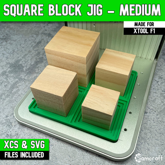 Square Block Jig - Medium - xTool F1