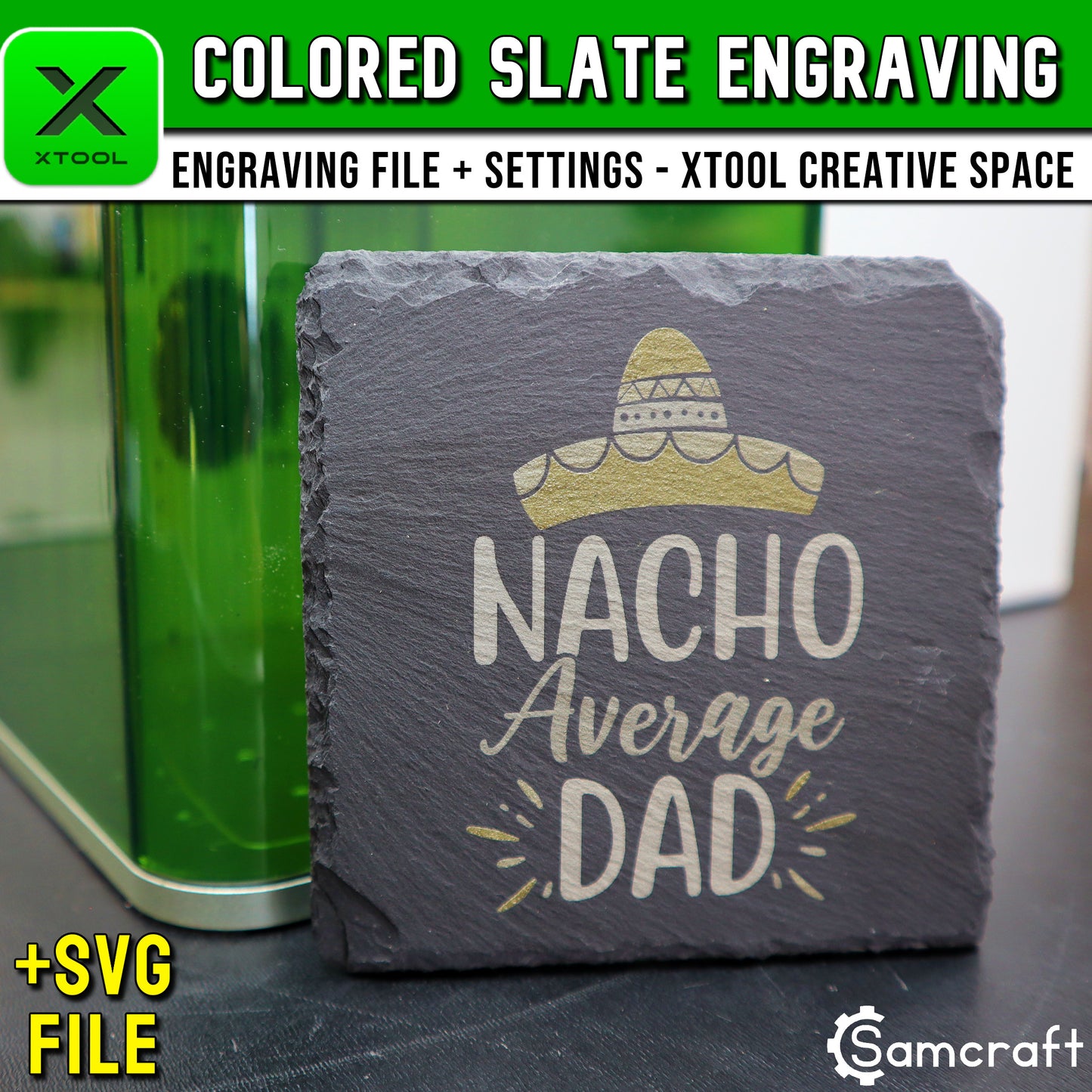 Colored Slate Engraving File - xTool Creative Space