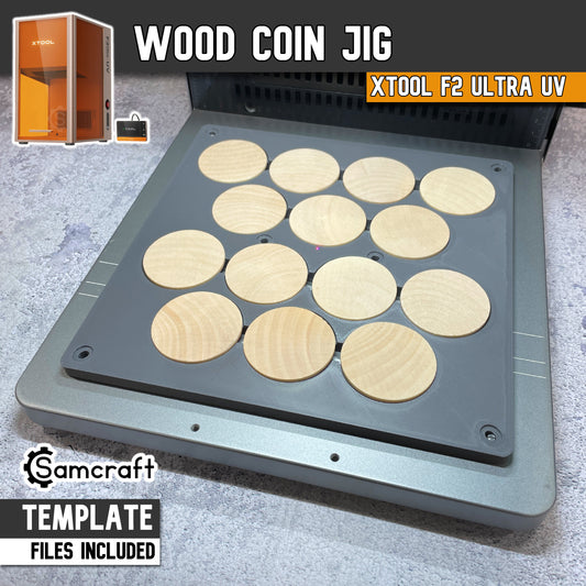 Wood Coin Jig - xTool F2 Ultra UV