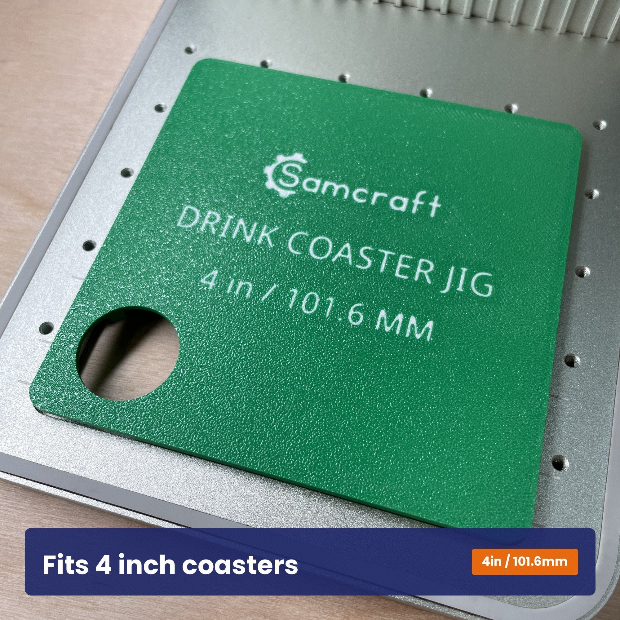 4 Inch Drink Coaster Laser Engraving Jig for xTool F1 & F2 | Samcraft
