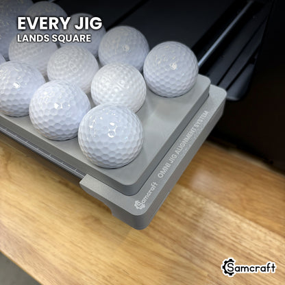 Every Samcraft jig landing square on the xTool Omni bed thanks to the Jig Alignment System.