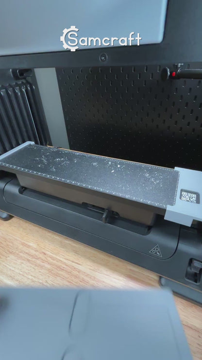 Video demonstration of the 2x6 bookmark jig for the eufymake e1 uv printer in use