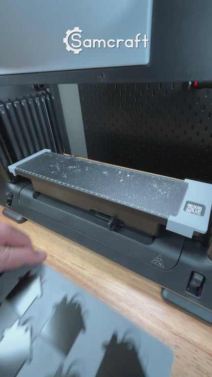 Video demonstration of the House Tag Keychain Jig for eufyMake E1 UV Printer in use