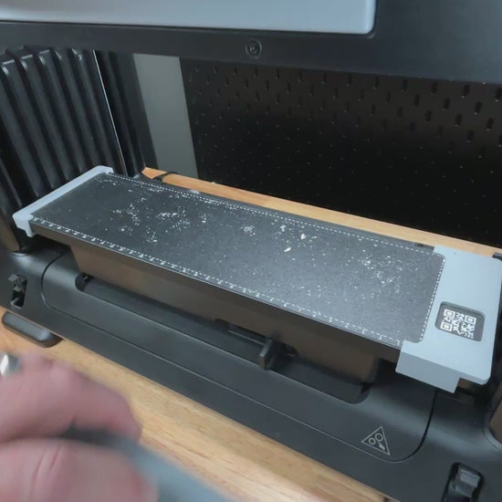 Video demonstration of the ceramic car coaster jig for the eufymake e1 uv printer in use