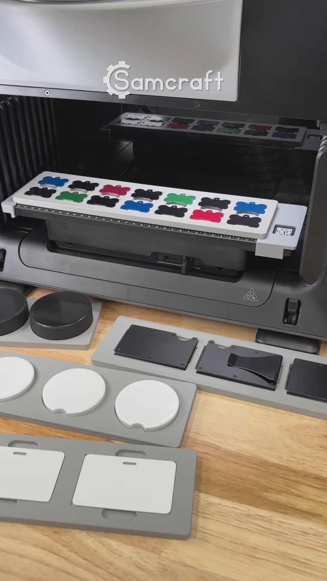 Demo video of the Samcraft Jig Size FatMat on the eufyMake E1 UV printer mini bed