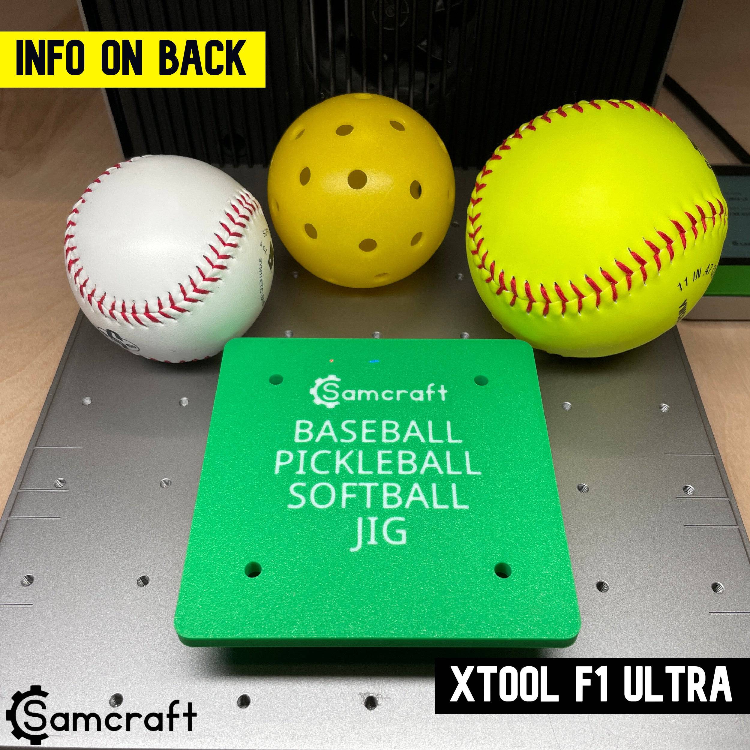 るみページ　野球Ver. Sports Ball Engraving Jig for xTool F1 Ultra | Samcraft