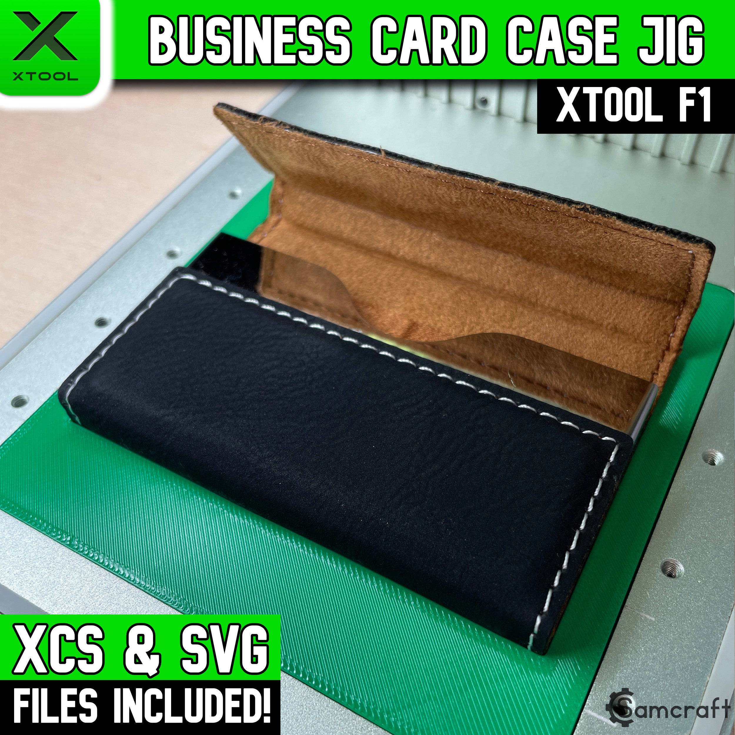 Business Card Case Jig for xTool F1 & F2 | JDS Industries | Samcraft