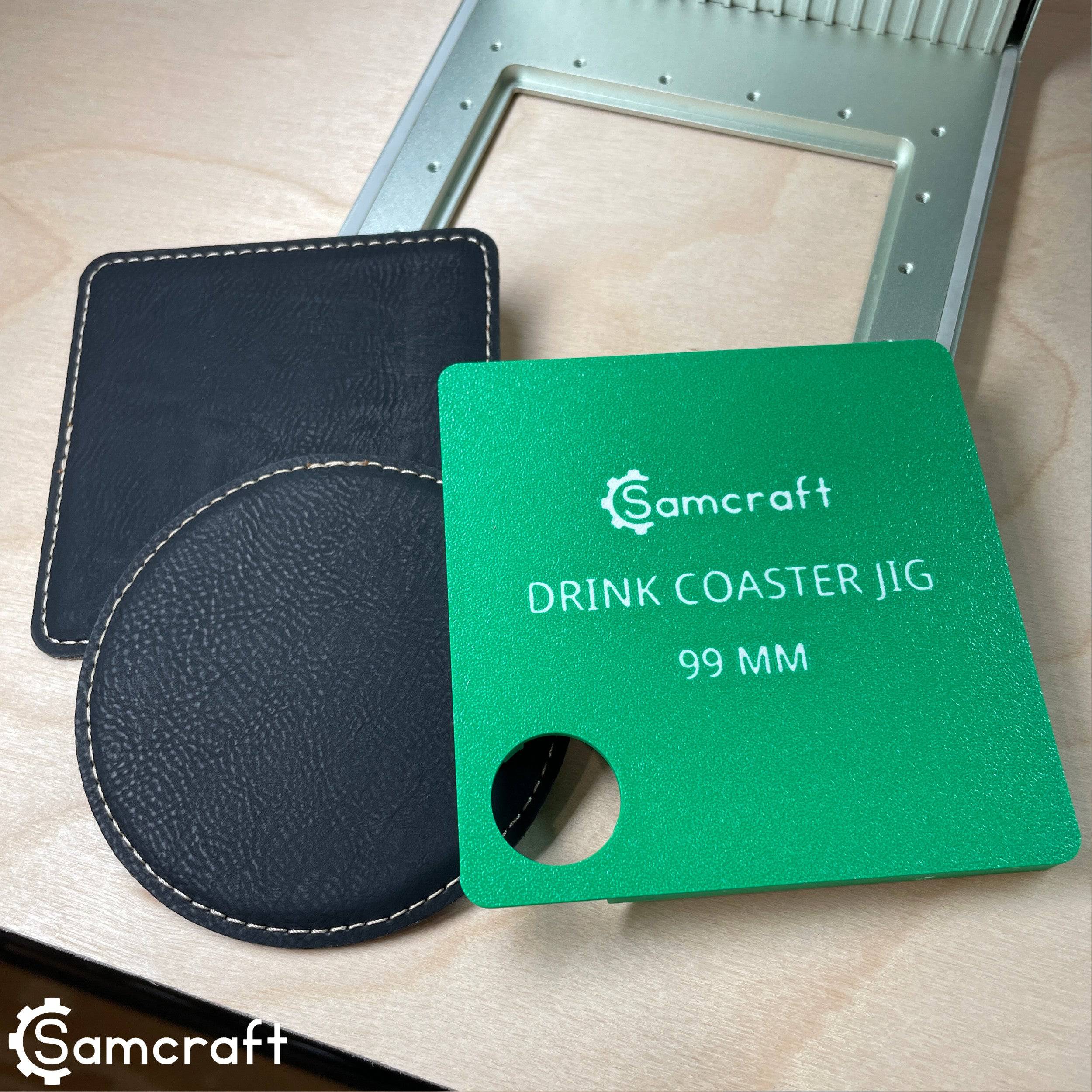 Leatherette & Silicone Drink Coaster Jig for xTool F1 & F2 | Samcraft