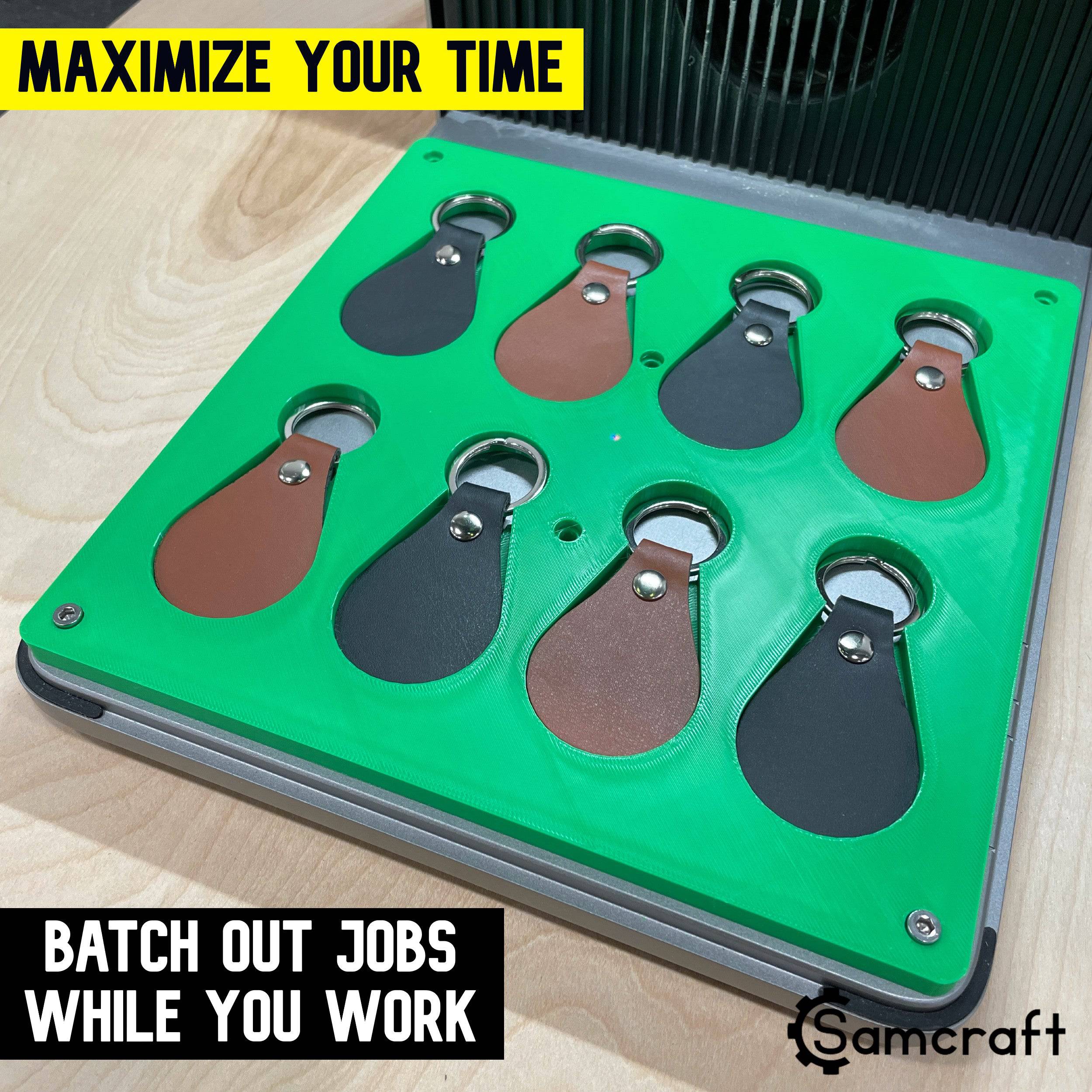 Leather Key Fob Engraving Jig for xTool F1 Ultra | Samcraft