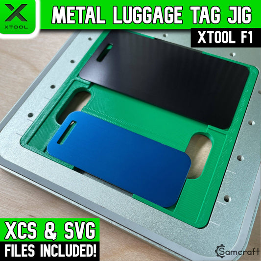 Metal Luggage Tag Jig - xTool F1