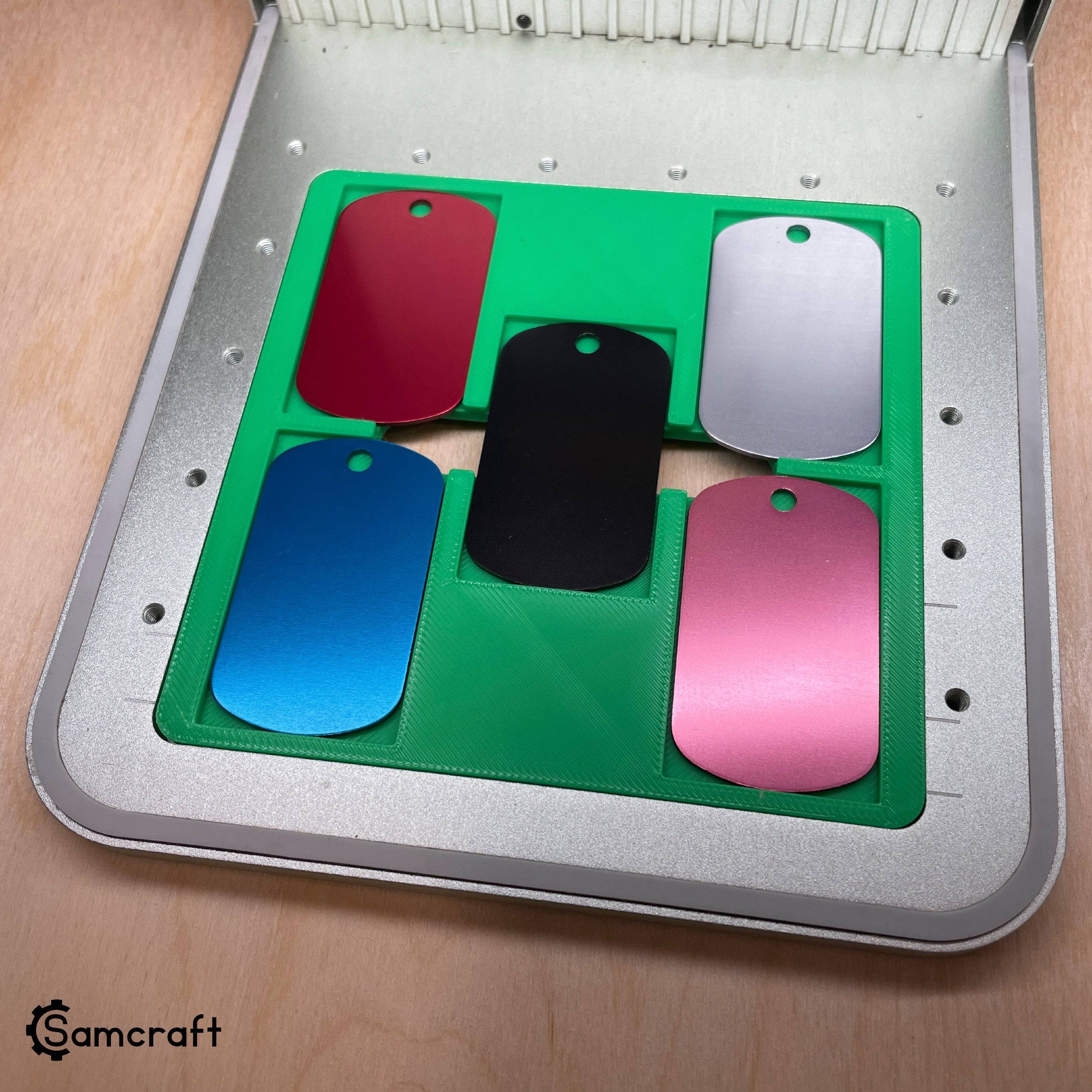 Military Dog Tag Laser Engraving Jig for xTool F1 & F2 | Samcraft