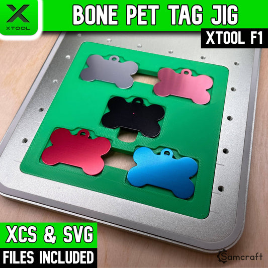 Pet Tag Jig - Bone - xTool F1