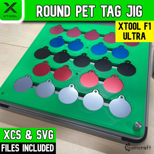 Pet Tag Jig - Round - xTool F1 Ultra