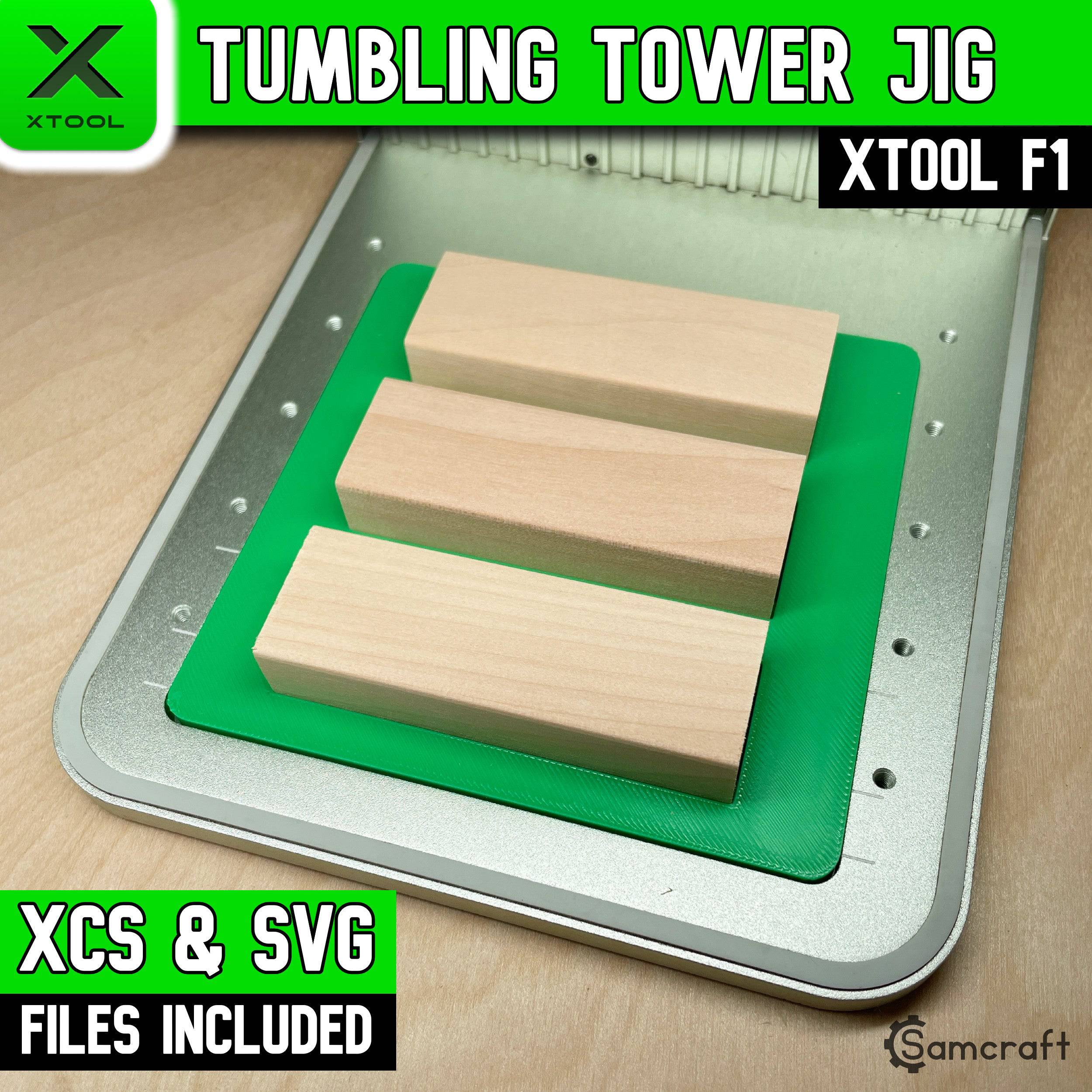 Tumbling Tower Game Jig - xTool F1 / F2