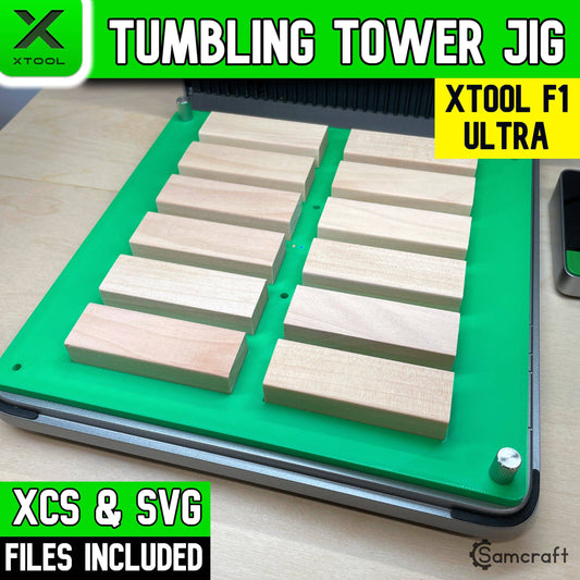 Tumbling Tower Game Jig - xTool F1 Ultra