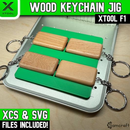 Wood Rectangle Keychain Jig - xTool F1