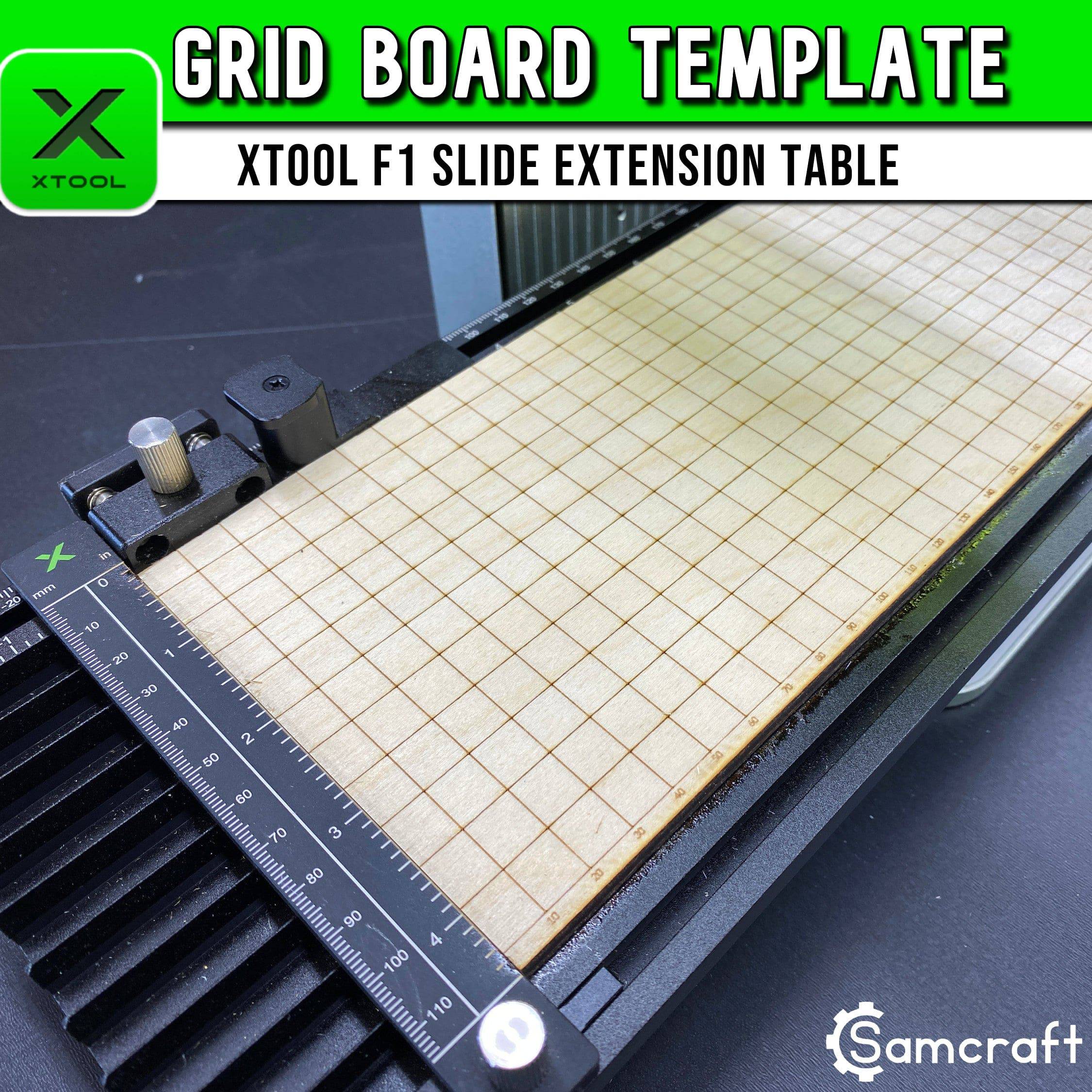 Grid Board Template for xTool F1 Slide Extension | Samcraft
