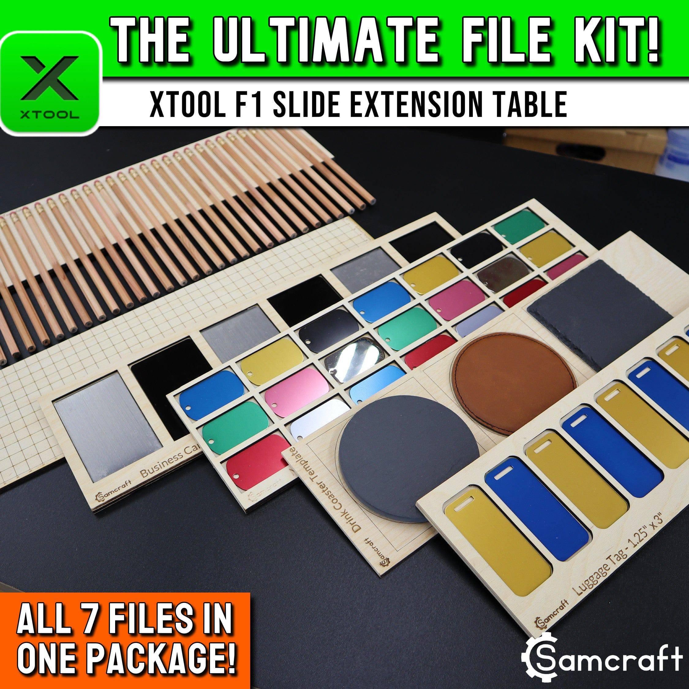 xTool F1 Slide Extension Template Kit - Batch Engraving Files