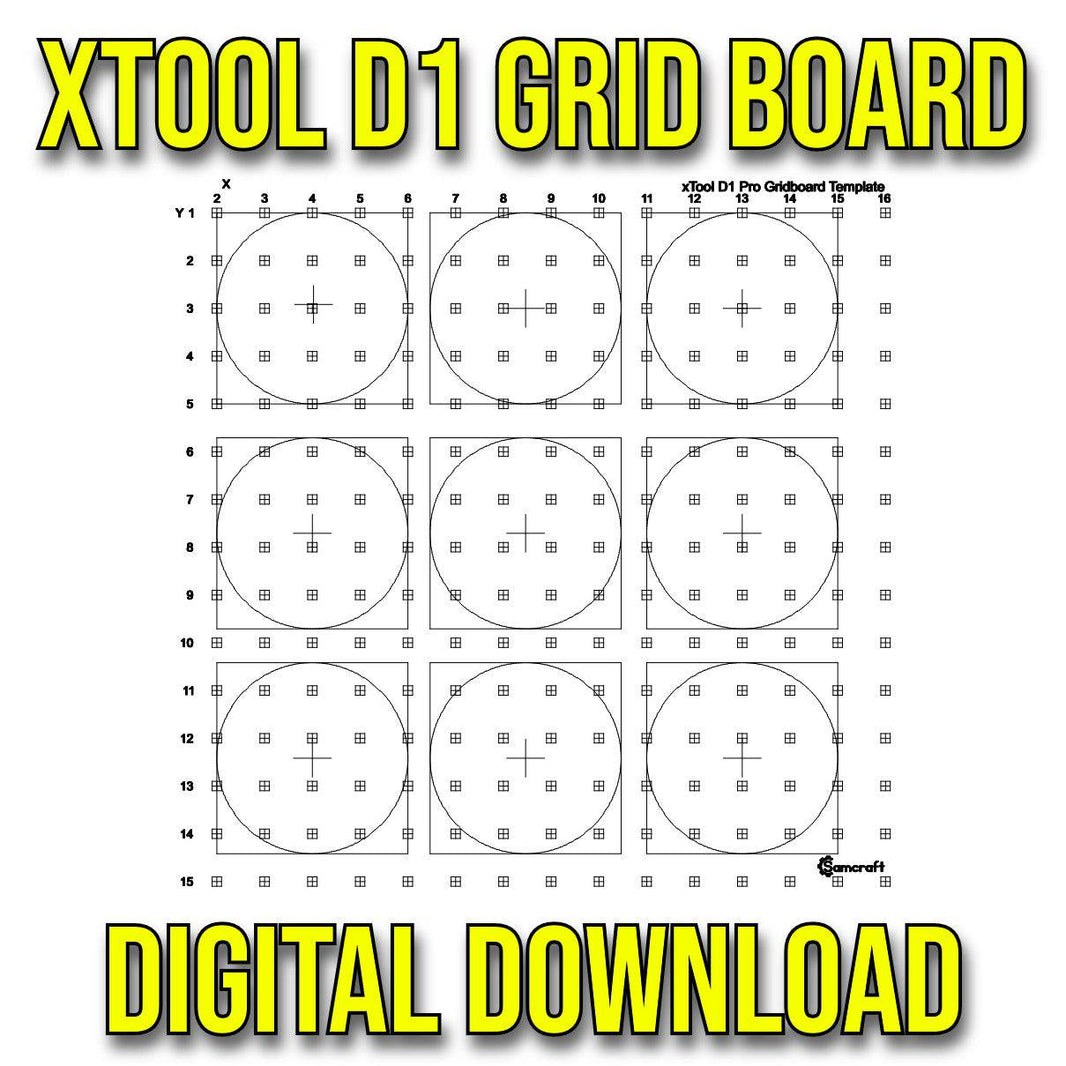 Templates Xtool Examples xTool D1 Pro Grid Board Template - DIGITAL DOWNLOAD