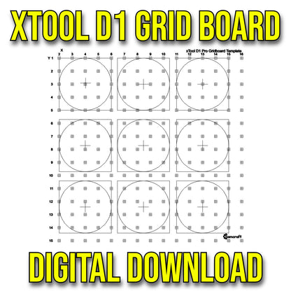 xTool D1 Pro Grid Board Template - DIGITAL DOWNLOAD
