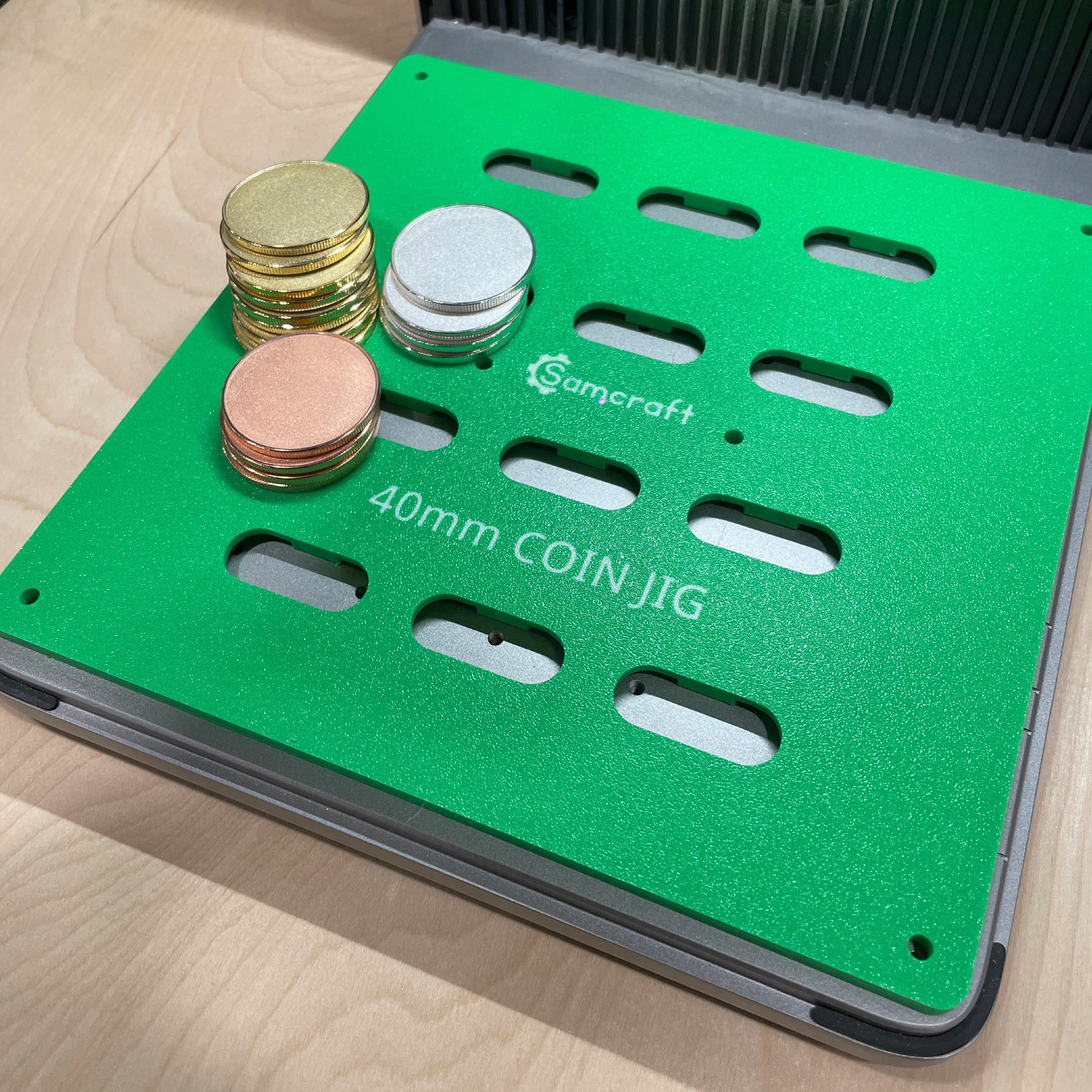 40mm Metal Coin Engraving Jig for xTool F1 Ultra | Samcraft